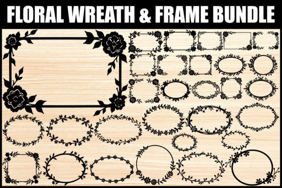 Download Floral Wreath and Frame SVG Bundle - Bundle Collection