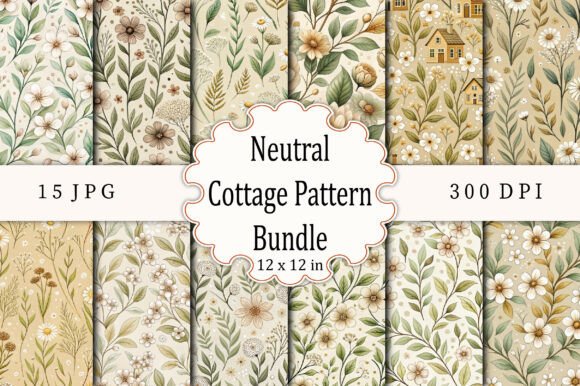 Download Neutral Cottage Pattern Bundle - Bundle Collection