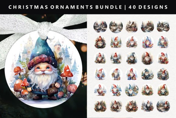 Download Gnome Christmas Ornament Bundle - Bundle Collection