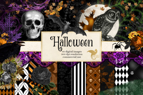 Download Halloween Digital Scrapbook Kit - Halloween digital scrapbook Collection