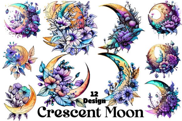 Download Crescent Moon Clipart Bundle - Bundle Collection