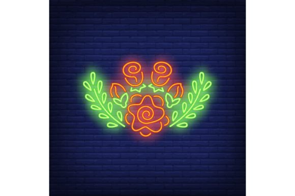 Download Floral Decoration Neon Sign. Flower Logo - Floral Collection