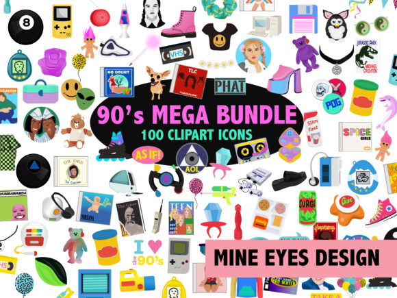Download 90s Clipart Megabundle - Bundle Collection