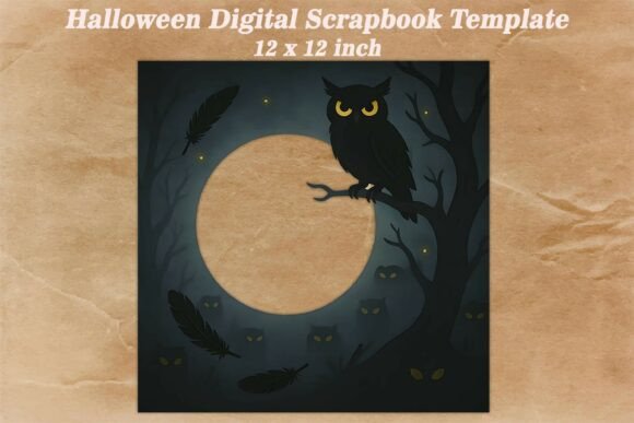 Download Halloween Digital Scrapbook Template - Halloween digital scrapbook Collection