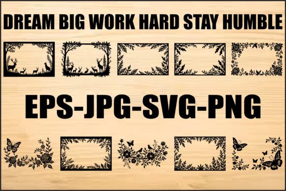 Download Black and White Frame Nature SVG Bundle - Bundle Collection
