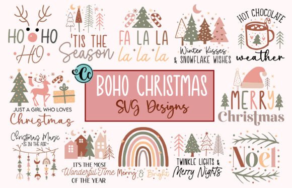 Download Boho Christmas SVG Bundle, Boho Bundle - Bundle Collection
