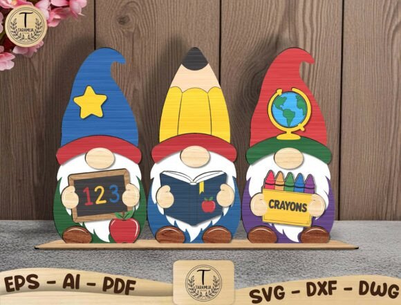 Download School Gnomes Laser Cut File SVG Bundle - Bundle Collection