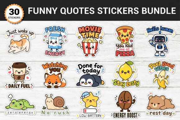 Download Funny Quotes Stickers Bundle - Bundle Collection
