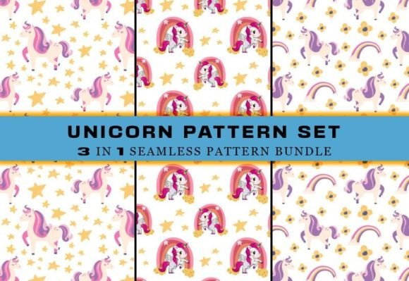 Download Unicorn Seamless Pattern Digital Papers - Unicorn Collection
