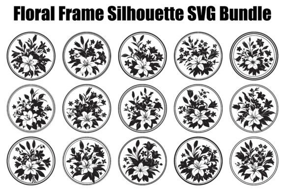 Download Floral Frame Silhouette SVG Bundle - Bundle Collection