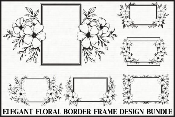 Download Elegant Floral Frame Bundle - Bundle Collection