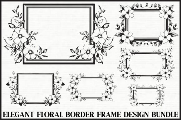 Download Elegant Floral Frame Bundle - Bundle Collection