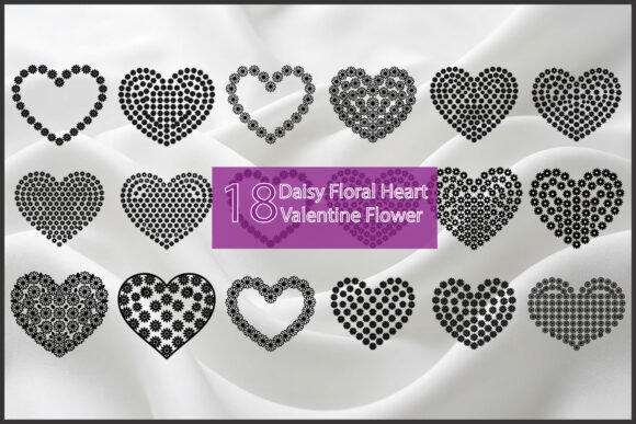 Download Daisy Floral Heart Silhouette Bundle - Bundle Collection