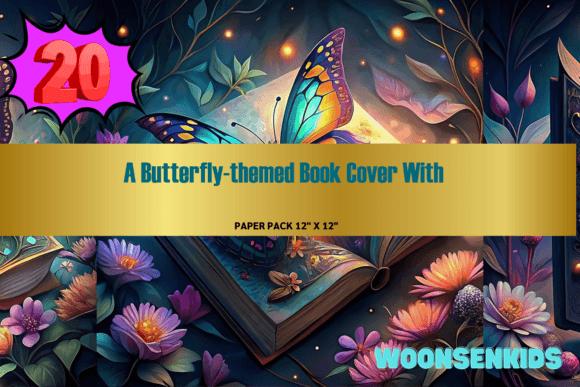 Download Butterfly-themed Book Cover with Floral Illustrations Watercolor - Floral Collection