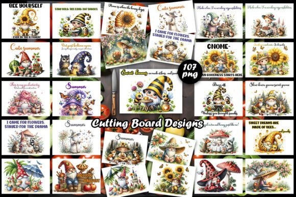 Download Summer Gnomes Cutting Board Bundle - Bundle Collection