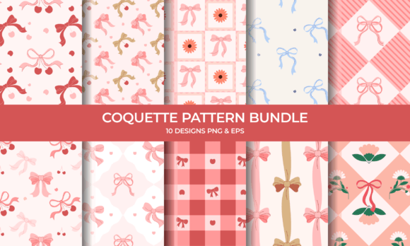 Download Coquette Seamless Pattern Bundle - Bundle Collection