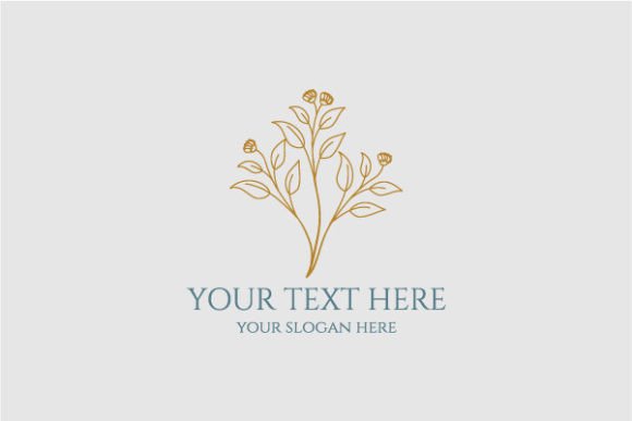 Download Elegant Golden Floral Decoration Element - Floral Collection