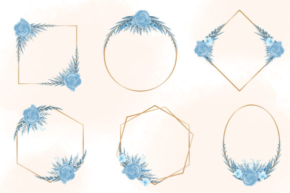Download Watercolor Floral Frame Set Clipart - Floral Collection