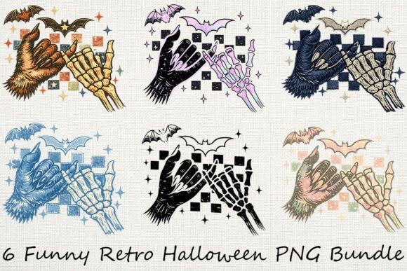 Download Funny Retro Halloween PNG Bundle Set - Bundle Collection