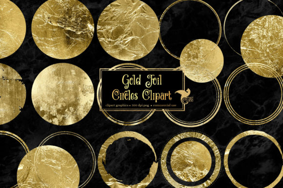 Download Gold Foil Circles Clipart - Foil Collection