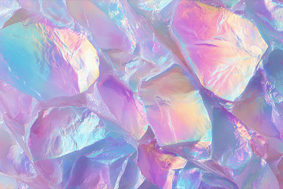 Download Iridescent Crumpled Foil Texture Pastel - Foil Collection