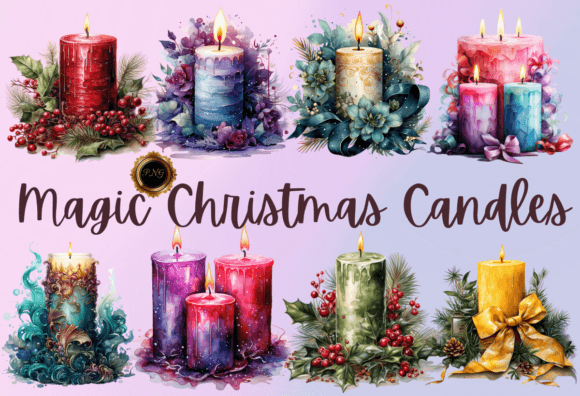 Download Magic Christmas Candles Clipart Png - Candle Collection