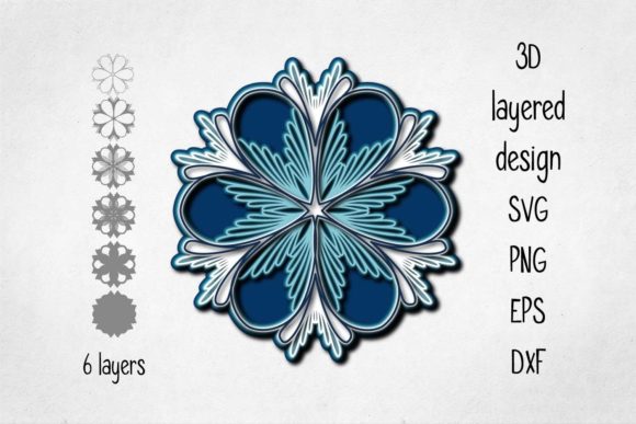 Download 3D Layered Floral Decoration - Floral Collection