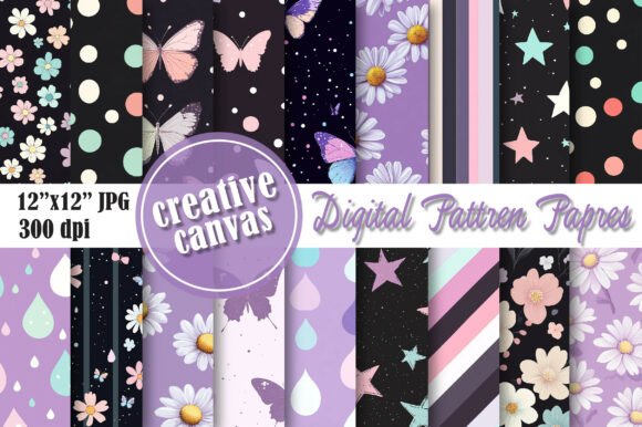 Download Pastel Butterfly Floral Digital Paper - Floral Collection