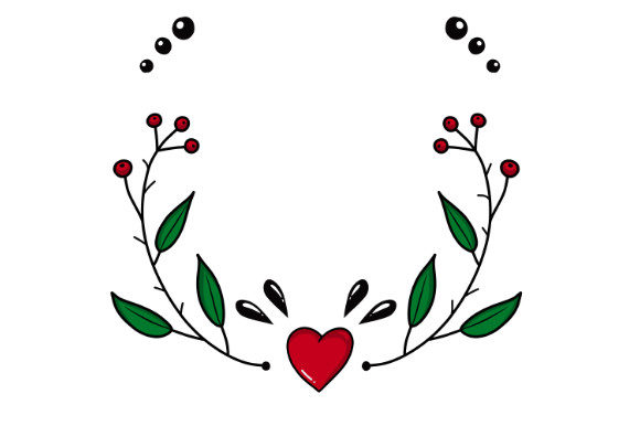 Download Floral Christmas Card Illustration - Floral Collection