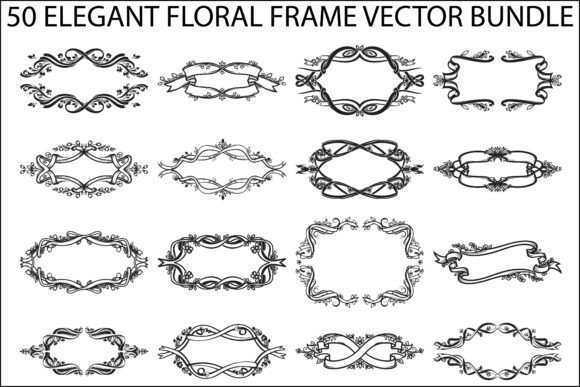 Download Elegant Floral Frame Vector Bundle - Bundle Collection