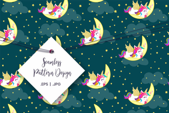 Download Magic Sleeping Unicorn Seamless Pattern - Unicorn Collection