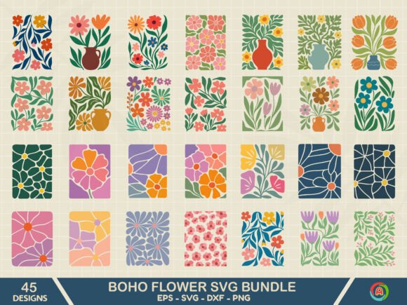 Download Boho Flower SVG Bundle, Boho Floral Svg - Bundle Collection