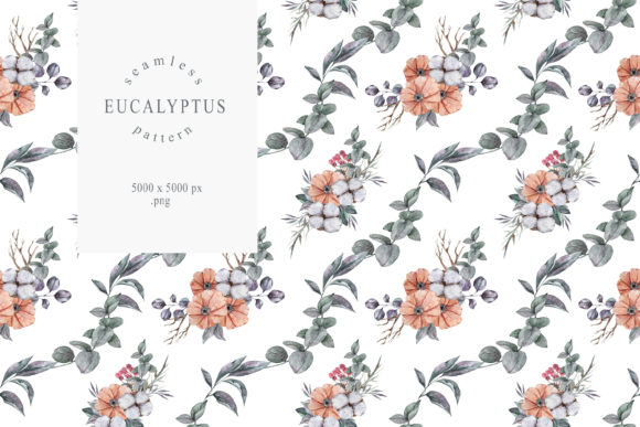 Download Floral Eucalyptus Seamless Pattern - Floral Collection