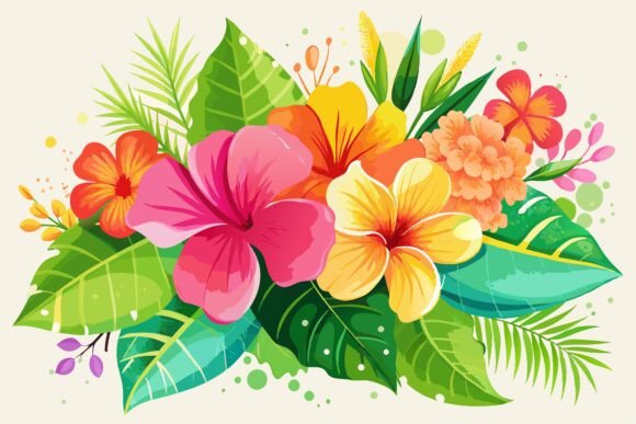 Download Watercolor Tropical Floral Illustration - Floral Collection
