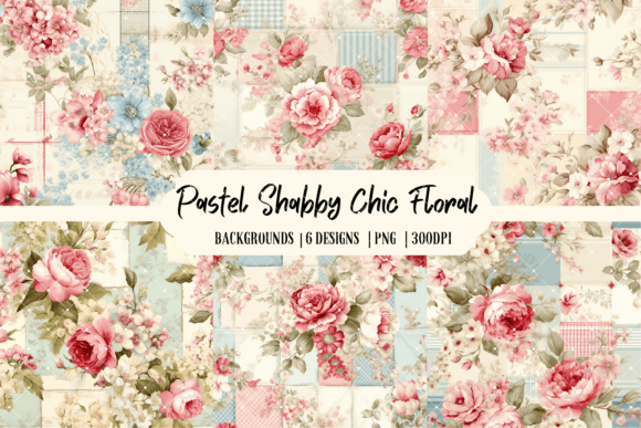 Download Pastel Shabby Chic Floral Background - Floral Collection