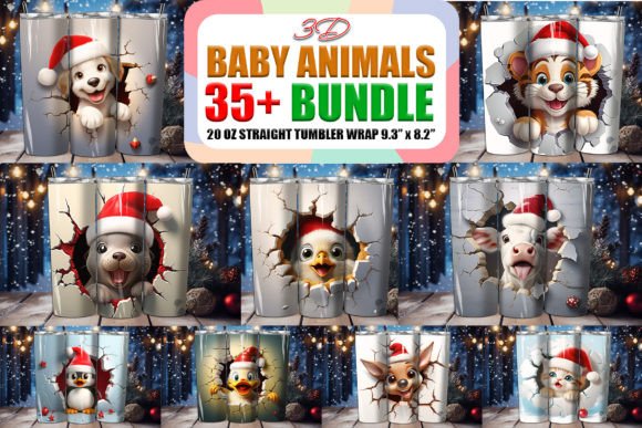 Download X-mas Baby Animals Tumbler Wrap Bundle - Bundle Collection