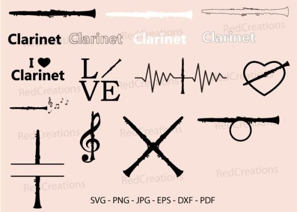 Download Clarinet Bundle Svg, Frame, Heart - Bundle Collection