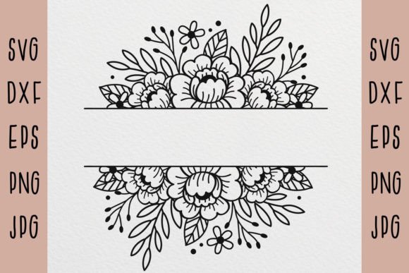 Download Flower Border SVG, Floral Frame SVG - Floral Collection