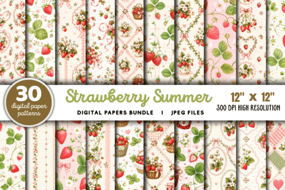 Download Strawberry Summer Patterns Bundle - Bundle Collection