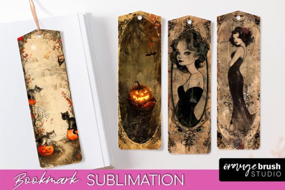 Download Vintage Halloween Scrapbook Bookmark PNG - Halloween scrapbook Collection