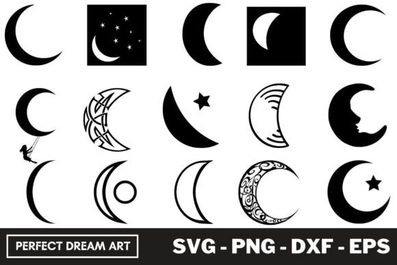 Download Crescent Moon Silhouette Bundles - Bundle Collection