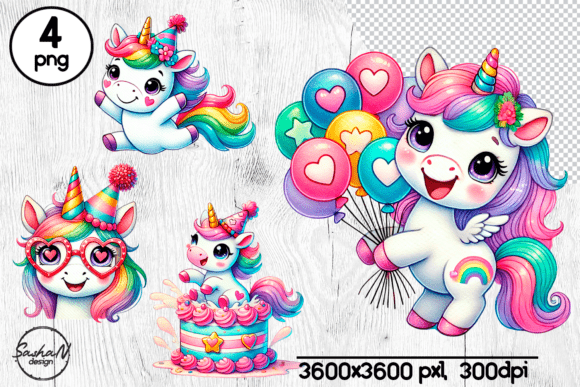 Download Cute Unicorn Clipart, Birthday Clipart - Premium Resources