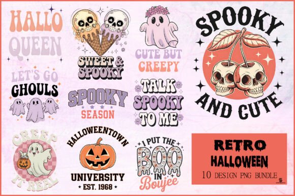 Download Retro Halloween PNG Bundle - Bundle Collection