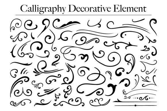 Download Calligraphy Line Floral Decoration #2 - Floral Collection