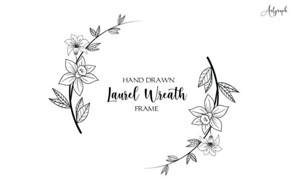 Download Laurel Floral Frame Vector SVG - Floral Collection