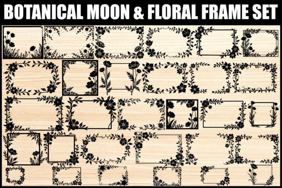 Download Floral Botanical Frame Clipart Set - Floral Collection